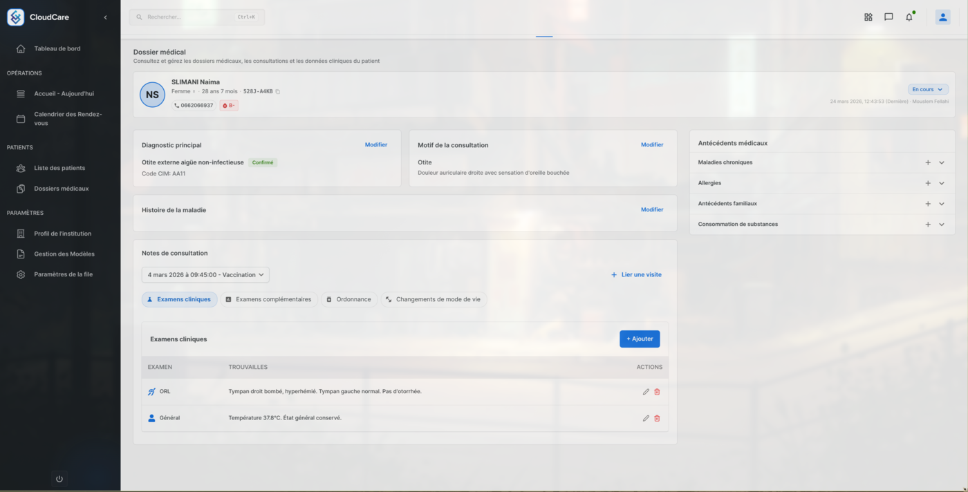 Consultation en un clic